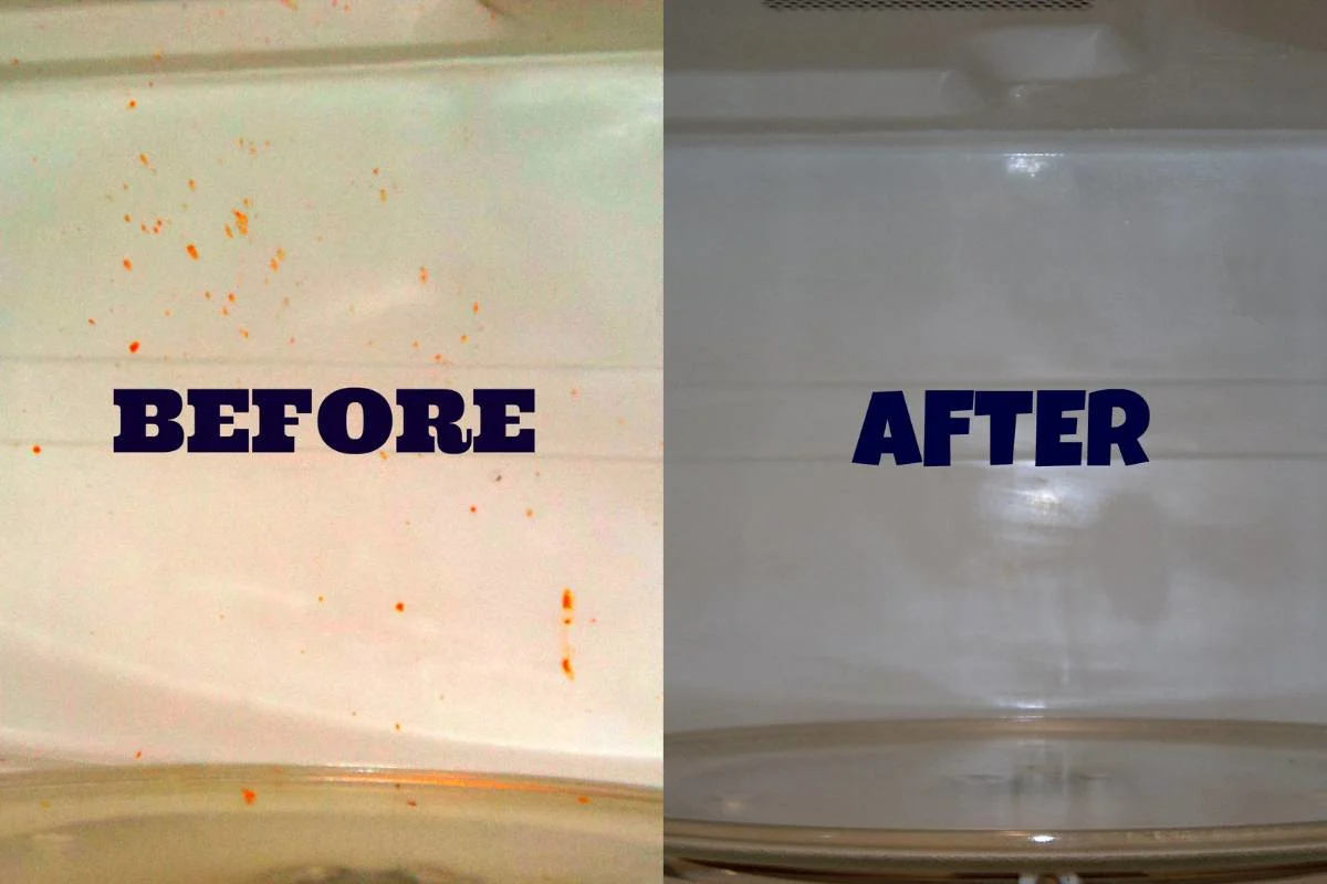 how to clean inside of microwave