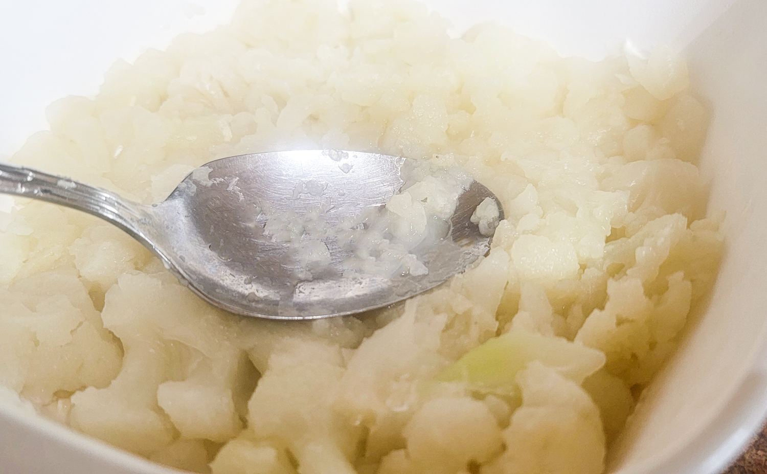 steamed cauliflower florets