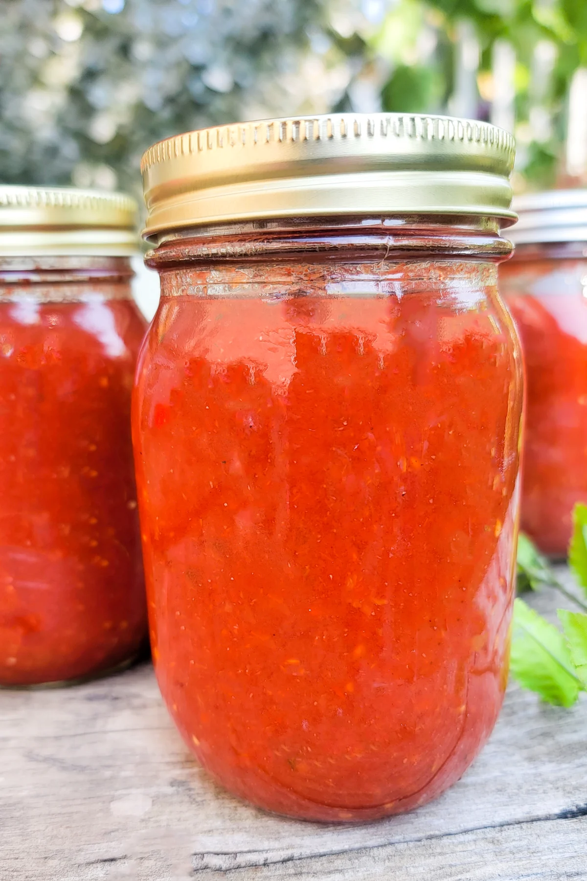 preserving tomatoes in jars