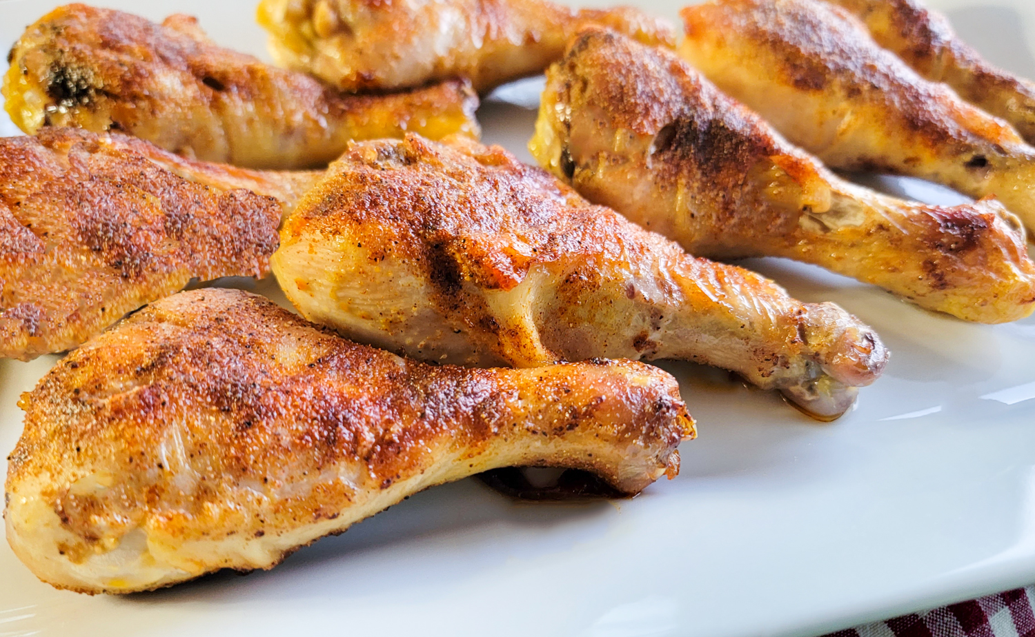 dry rub chicken legs in oven or air fryer or grill or smoker 