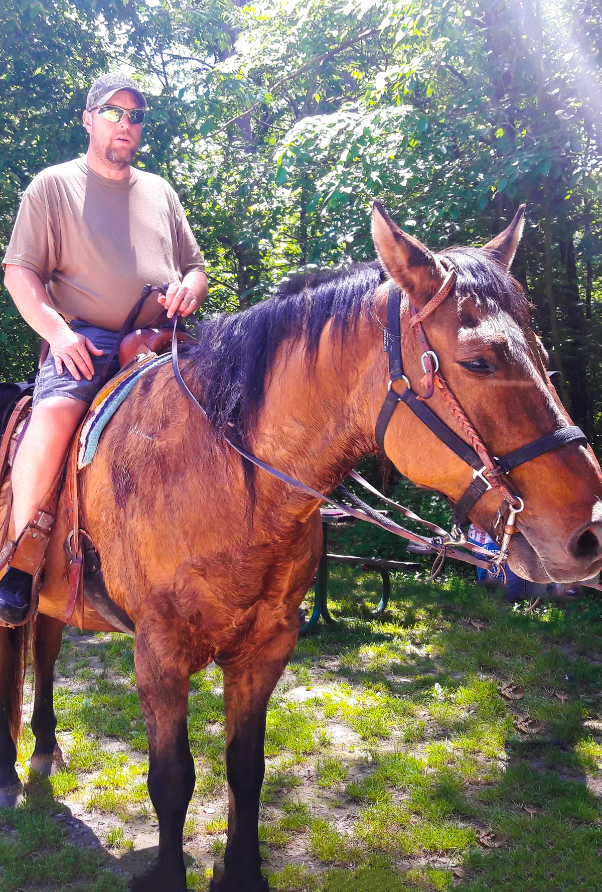 Horseback rising at Custer State Park. 