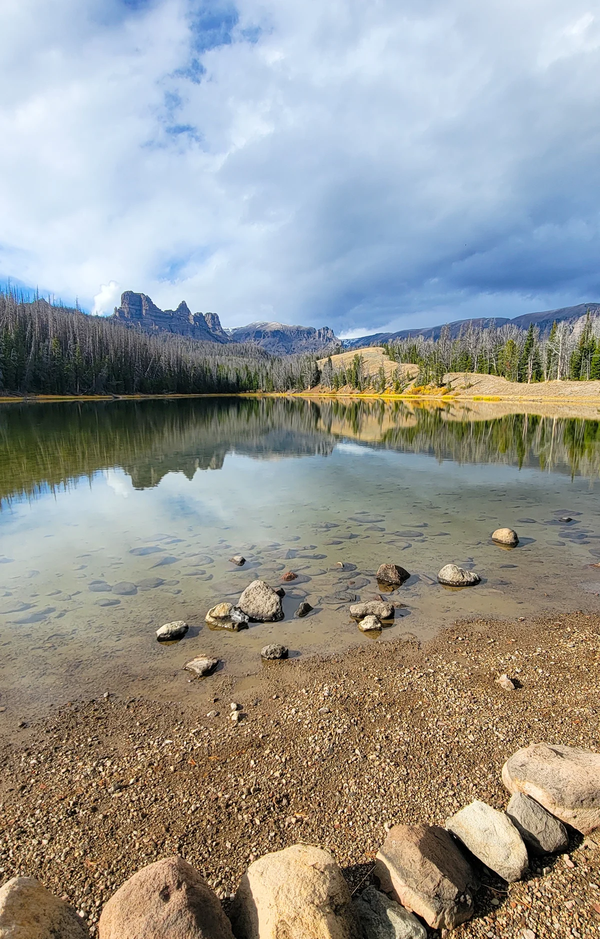 Lake and mountains