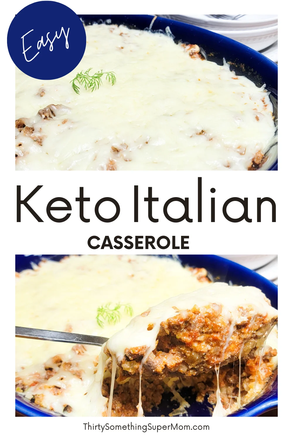 Keto Italian Casserole Recipe Infographic.