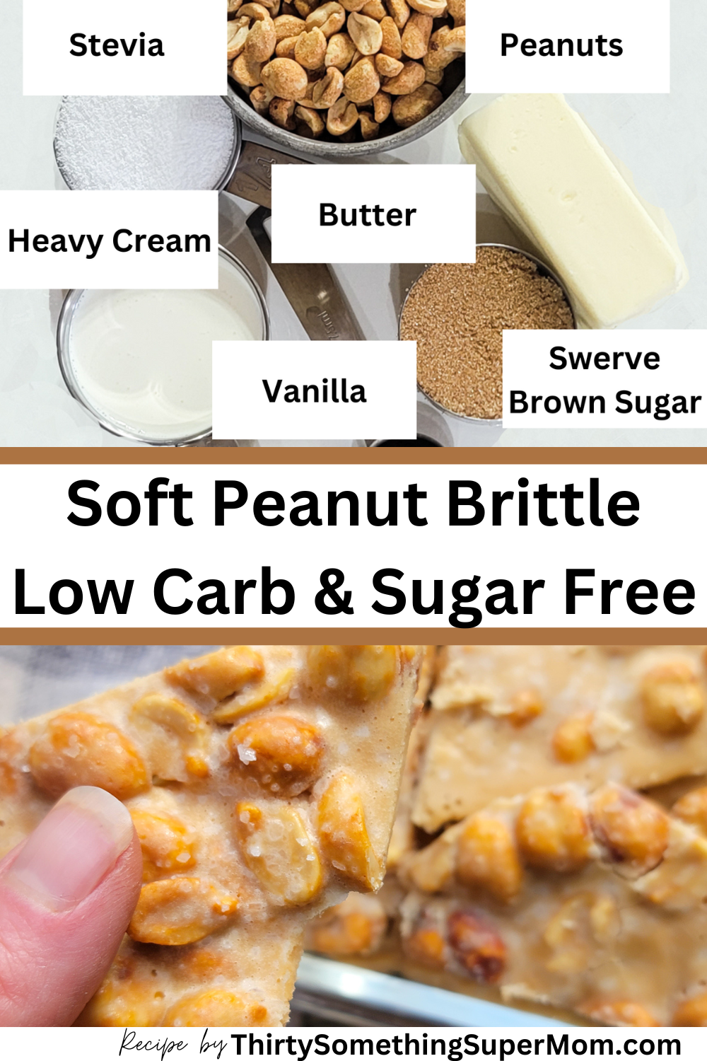 soft peanut brittle recipe infogrpahic. 