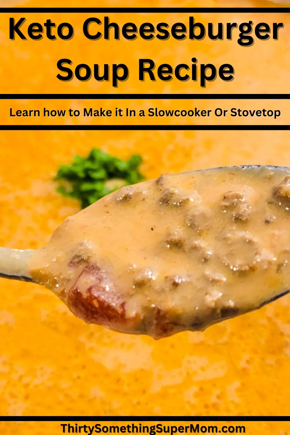 Keto Cheeseburger Soup Recipe