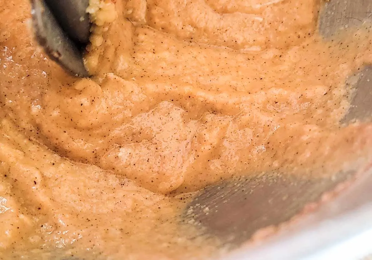 keto carrot cake recipe ingredients in mixing bowl.