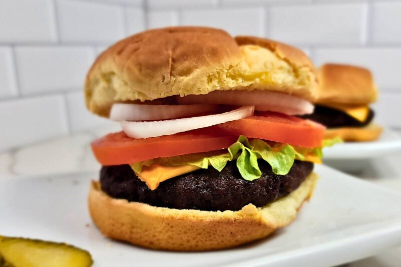 cooking burgers in the oven