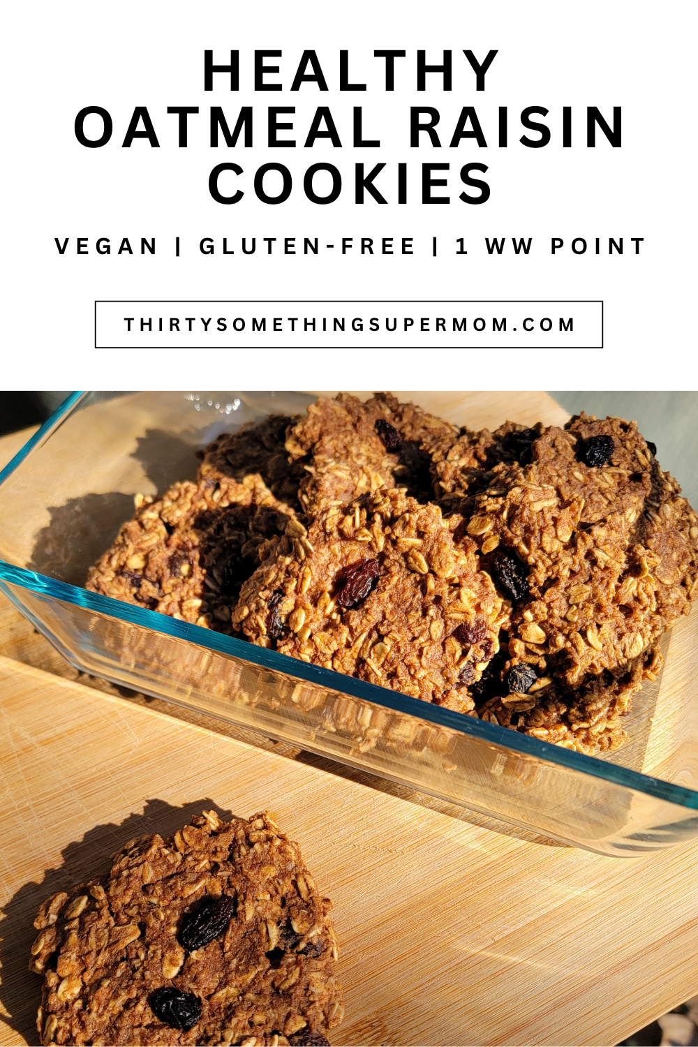 healthy oatmeal raisin cookies